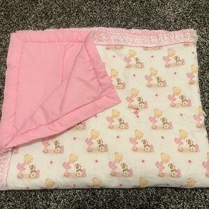Pink precious moments Baby Blanket